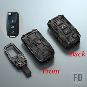 VW 金属キーケースフルカバーシェルバッグ ポロティグアンパサートゴルフジェッタラヴィダシュコダオクタビア - Black Type