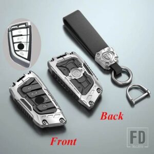 BMW 合金キーケースカバーキーバッグ F20 G20 G30 X1 X3 X5 G05 X6 アクセサリースタイリングホルダーシェルキーホルダー - Silver Type