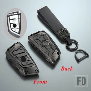 BMW 合金キーケースカバーキーバッグ F20 G20 G30 X1 X3 X5 G05 X6 アクセサリースタイリングホルダーシェルキーホルダー - 3 Buttons Black