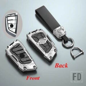 BMW 合金キーケースカバーキーバッグ F20 G20 G30 X1 X3 X5 G05 X6 アクセサリースタイリングホルダーシェルキーホルダー - 3 Buttons Silver