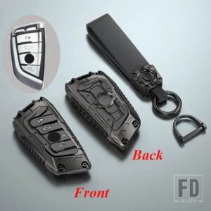 BMW 合金キーケースカバーキーバッグ F20 G20 G30 X1 X3 X5 G05 X6 アクセサリースタイリングホルダーシェルキーホルダー - Black (Horn)