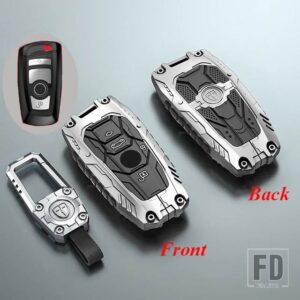 BMW 合金リモートキーケースカバーシェル FOB 520 525 F30 F10 F18 118I 320I 1 3 5/7シリーズ X3 X4 M3 M4 M5 アクセサリー - Silver Type 1