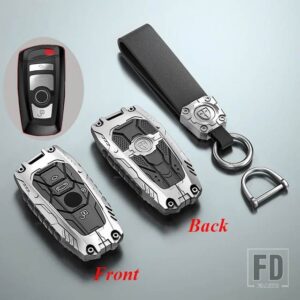 BMW 合金リモートキーケースカバーシェル FOB 520 525 F30 F10 F18 118I 320I 1 3 5/7シリーズ X3 X4 M3 M4 M5 アクセサリー - Silver