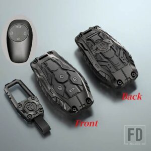 合金リモートキー FOB ケースカバープロテクターシェルバッグ LEAPMOTOR T03 S01 C11 C01 タイプキーレスキーホルダーアクセサリー - Black Type 1