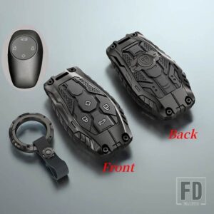 合金リモートキー FOB ケースカバープロテクターシェルバッグ LEAPMOTOR T03 S01 C11 C01 タイプキーレスキーホルダーアクセサリー - Black Type