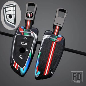 BMW キーケースカバー X1 X3 X4 X5 F15 X6 F16 G30 7シリーズ G11 F48 F39 520 525 F30 118I 218I 320I カーインテリアアクセサリー - 4 Btns Grey Black C