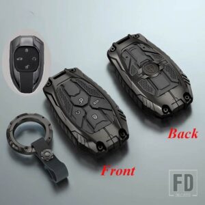 合金リモートキーケースカバー GAC TRUMPCHI GS7 GS8 GM8 GS5 GA6 GM6 キーホルダー FOB キーホルダーアクセサリースタイリング - Black Type 1