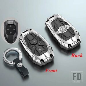 合金リモートキーケースカバー GAC TRUMPCHI GS7 GS8 GM8 GS5 GA6 GM6 キーホルダー FOB キーホルダーアクセサリースタイリング - Silver Type 1