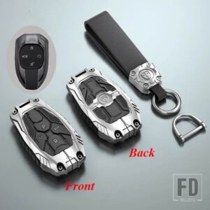 合金リモートキーケースカバー GAC TRUMPCHI GS7 GS8 GM8 GS5 GA6 GM6 キーホルダー FOB キーホルダーアクセサリースタイリング - Silver