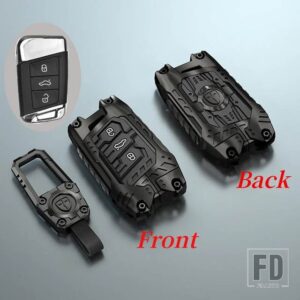 VW 合金キーケースカバーパサート B8 シュコダコディアックスーパーブ A7 2016-20 キーレス FOB シェルスキンホルダー - Black Type