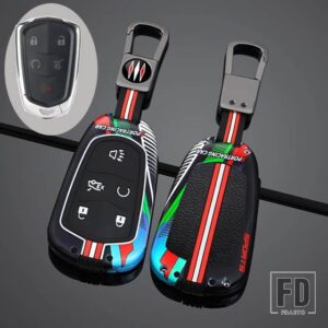 キャデラック 合金キーケースシェル FOB カバーホルダー ATS-L XTS XT4 XT5 XT6 CTS CT6 ATS 28T SRX エスカレードアクセサリー - 5 Btns Grey Black C