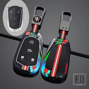 キャデラック 合金キーケースシェル FOB カバーホルダー ATS-L XTS XT4 XT5 XT6 CTS CT6 ATS 28T SRX エスカレードアクセサリー - 4 Btns Grey Black B