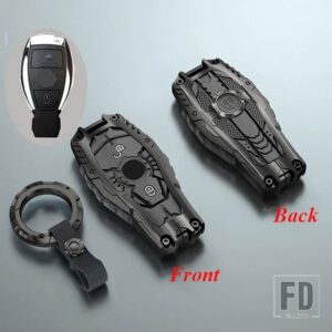 メルセデスベンツ 合金スマートキーケースカバーシェルアクセサリー A B C E GL S GLA GLK CLSクラス W204 W205 W212 W463 W176 - 2 Btns Black Type 1