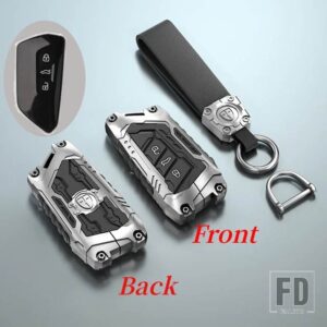 VW 合金リモートキーカバー ゴルフ 8 MK8 ID.3 ID.4 /キュプラ/シュコダ/オクタビア A8/シート/レオン MK4 2020 - Silver 1 PC
