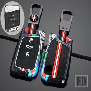 VW ソフト TPU 車リモートキーケースカバープロテクターシェル MAGOTAN パサート B8 シュコダ SUPERB KODIAQ A7 ティグアン MK2 - 3 Btns Grey Black