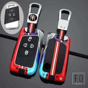 VW ソフト TPU 車リモートキーケースカバープロテクターシェル MAGOTAN パサート B8 シュコダ SUPERB KODIAQ A7 ティグアン MK2 - 4 Btns Silver Red