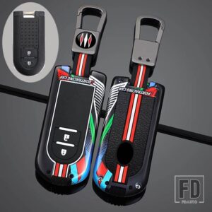 トヨタ ダイハツ 合金 + シリコーンキーケースカバーホルダー ラッシュパッソピクシスジョイエポック タント LA600S MOOVECANVAS LA800S ブーン - 2 Btns Grey Black A