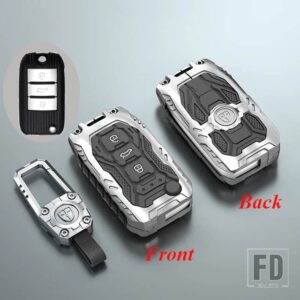 金属シェル FOB ホルダー栄威 RX5 MG3 MG5 MG6 MG7 MG ZS GT GS 350 360 750 キーレスフリップキーケースカバーバッグアクセサリー - Silver Type 1