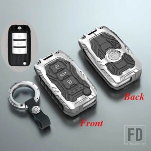 金属シェル FOB ホルダー栄威 RX5 MG3 MG5 MG6 MG7 MG ZS GT GS 350 360 750 キーレスフリップキーケースカバーバッグアクセサリー - Silver Type