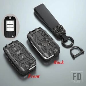 金属シェル FOB ホルダー栄威 RX5 MG3 MG5 MG6 MG7 MG ZS GT GS 350 360 750 キーレスフリップキーケースカバーバッグアクセサリー - BALCK