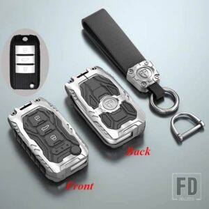 金属シェル FOB ホルダー栄威 RX5 MG3 MG5 MG6 MG7 MG ZS GT GS 350 360 750 キーレスフリップキーケースカバーバッグアクセサリー - Silver
