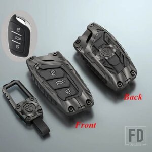 合金キーカバーケース栄威 RX5 I6 I5 RX3 RX8 ERX5 MG ZS EV MG6 EZS HS EHS 2019 2020 バッグホルダーシェルカーアクセサリー - Balck Type