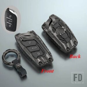 合金キーカバーケース栄威 RX5 I6 I5 RX3 RX8 ERX5 MG ZS EV MG6 EZS HS EHS 2019 2020 バッグホルダーシェルカーアクセサリー - Balck Type 1