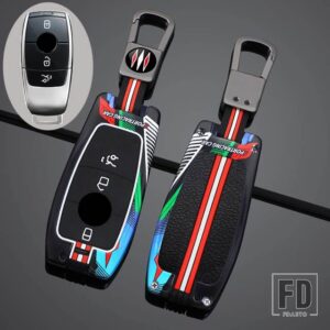 メルセデスベンツ 合金車リモートキーケースカバーシェル A C E S G クラス GLC CLE CLA W177 W205 W213 W222 X167 アクセサリー - 3 Btns Grey Black