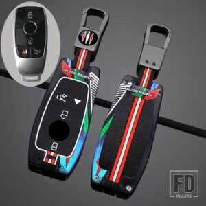 メルセデスベンツ 合金車リモートキーケースカバーシェル A C E S G クラス GLC CLE CLA W177 W205 W213 W222 X167 アクセサリー - 4 Btns Grey Black