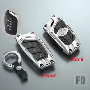 合金キーカバーケース栄威 RX5 I6 I5 RX3 RX8 ERX5 MG ZS EV MG6 EZS HS EHS 2019 2020 バッグホルダーシェルカーアクセサリー - Silver Type 1