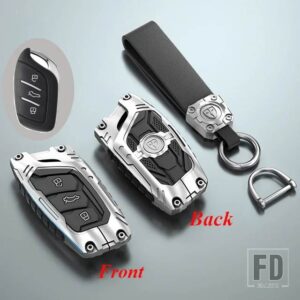 合金キーカバーケース栄威 RX5 I6 I5 RX3 RX8 ERX5 MG ZS EV MG6 EZS HS EHS 2019 2020 バッグホルダーシェルカーアクセサリー - Silver