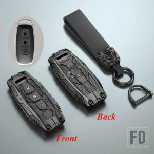 日産 ファッションメタル + シリコンキーケースホルダーカバー エクストレイル T33 キックキャシュカイ J12 ジュークティアナアルティマアリヤ - 3 Btns Black (Hold)