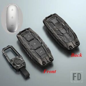 金属キーカバー FOB ケースプロテクターホルダーシェルバッグ一流の理想 LIXIANG L9 L8 L7 最大李自動キーホルダーアクセサリー - Black Type 1