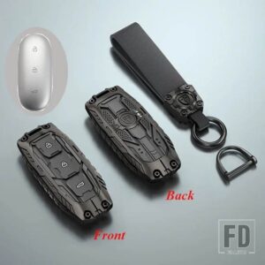 金属キーカバー FOB ケースプロテクターホルダーシェルバッグ一流の理想 LIXIANG L9 L8 L7 最大李自動キーホルダーアクセサリー - Black