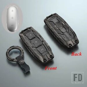 金属キーカバー FOB ケースプロテクターホルダーシェルバッグ一流の理想 LIXIANG L9 L8 L7 最大李自動キーホルダーアクセサリー - Black Type