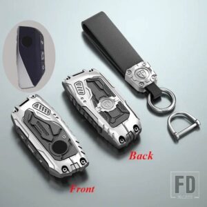 BMW 合金キーケースカバーシェル I7 X7 G07 LCI IX I20 X1 U11 7シリーズ G70 G09 XM U06 G81 M3 カーアクセサリー - Silver