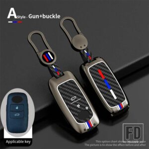 トヨタ ダイハツ 合金 + シリコーンキーカバー ロッキー用 RAIZE ヤリスキーホルダーリモコンケースカーアクセサリー - 3 Buttons