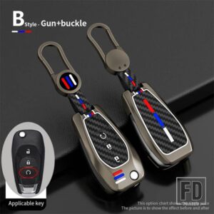 シボレー クルーズアベオ 2014-20 車フリップ 3ボタンキーケースカバーバッグシェルホルダー - 3 Buttons Hold