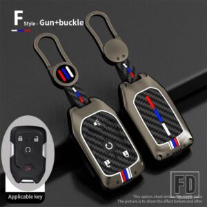 シボレー 合金スマートリモートキーケースカバー FOB シェルタホシルバラードサバーバンタホ GMC シエラアカディアモールドユーコン - 4 Buttons 1 PC