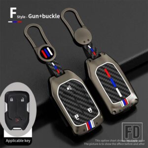 シボレー 合金スマートリモートキーケースカバー FOB シェルタホシルバラードサバーバンタホ GMC シエラアカディアモールドユーコン - 3 Buttons 1 PC