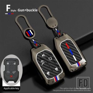 シボレー 合金スマートリモートキーケースカバー FOB シェルタホシルバラードサバーバンタホ GMC シエラアカディアモールドユーコン - 5 Buttons 1 PC