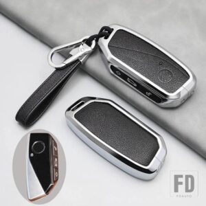 BMW 合金キーケースカバーシェル FOB I7 X7 G07 LCI IX I20 X1 U11 7シリーズ G70 G09 XM U06 G81 M3 2023 プロテクターキーレス - Silver Black 1 PC