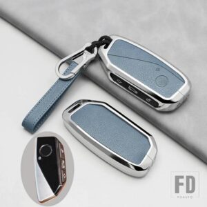 BMW 合金キーケースカバーシェル FOB I7 X7 G07 LCI IX I20 X1 U11 7シリーズ G70 G09 XM U06 G81 M3 2023 プロテクターキーレス - Silver Blue 1 PC