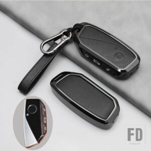 BMW 合金キーケースカバーシェル FOB I7 X7 G07 LCI IX I20 X1 U11 7シリーズ G70 G09 XM U06 G81 M3 2023 プロテクターキーレス - Black 1 pc