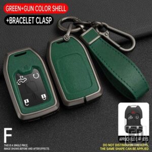 シボレー 合金 + TPU キーケースカバー FOB シェルタホシルバラードサバーバンタホ GMC シエラアカディアモールドユーコン - Grey Green 1 PC