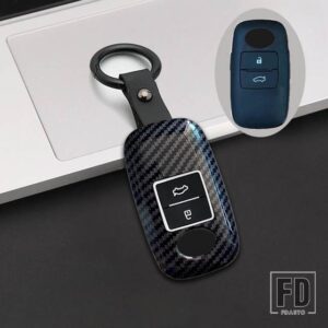 トヨタ ダイハツ カーボン ABS リモートキー FOB カバーケースシェルホルダープロテクター ヤリス ATIV RAIZE VELOZ AVANZA RUSH PERODUA - 3 Buttons Black