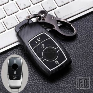 メルセデスベンツ カーボン ABS 車リモートキーケースカバーシェル A C E S G クラス GLC CLE CLA W177 W205 W213 W222 X167 アクセサリー - Black