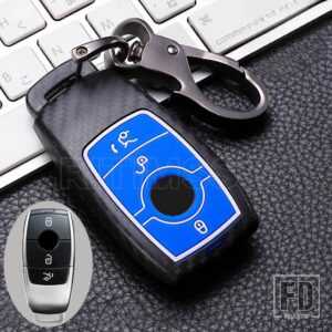 メルセデスベンツ カーボン ABS 車リモートキーケースカバーシェル A C E S G クラス GLC CLE CLA W177 W205 W213 W222 X167 アクセサリー - Blue