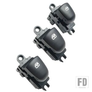 スターター電動パワーウィンドウスイッチ白色光ルノー KADJAR 2015-18 7 LED ライトがオンに - 3 X Single switch