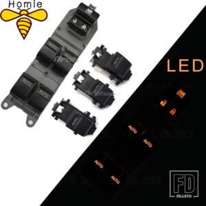 トヨタ バックライト LED ウィンドウスイッチ自動オレンジ左駆動 RAV4 カムリカローラオーリスヤリス 84820-06130 84820-02190 - set-all auto
